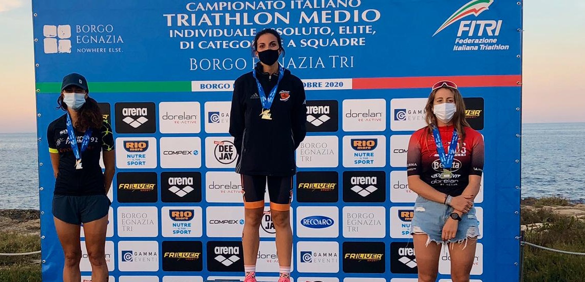 Vittoria Bergamini 2a ai Campionati Italiani di Triathlon Medio cat. S1