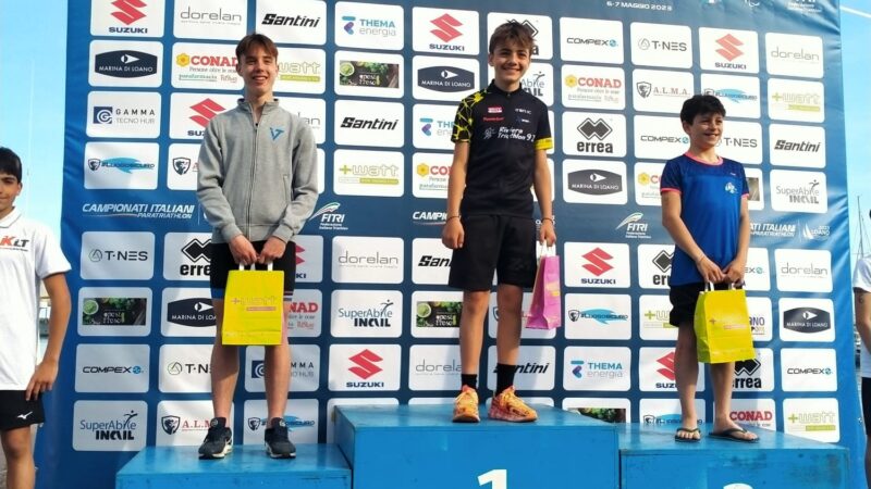 Nicolò Reitano vince al Triathlon di Loano
