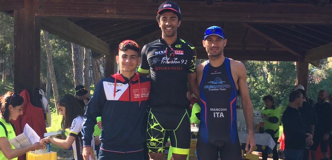 Bolaboto sul gradino più alto del podio al duathlon di Platamona